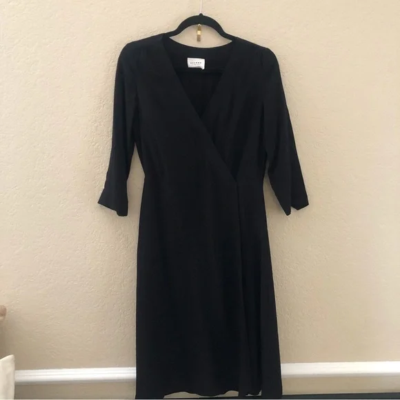 Sézane Anny Silk Wrap Dress - Picture 3 of 8